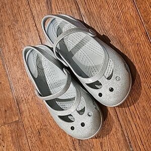 Girls shimmer Crocs sz. 12c